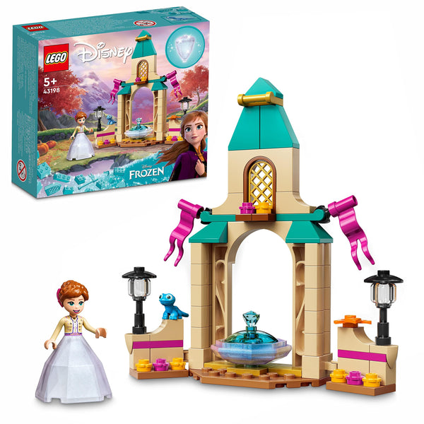 LEGO 43198 Disney Anna’s Castle Courtyard Diamond Dress Set, Buildable Princess Toy with Collectable Frozen 2 Mini Doll Figure