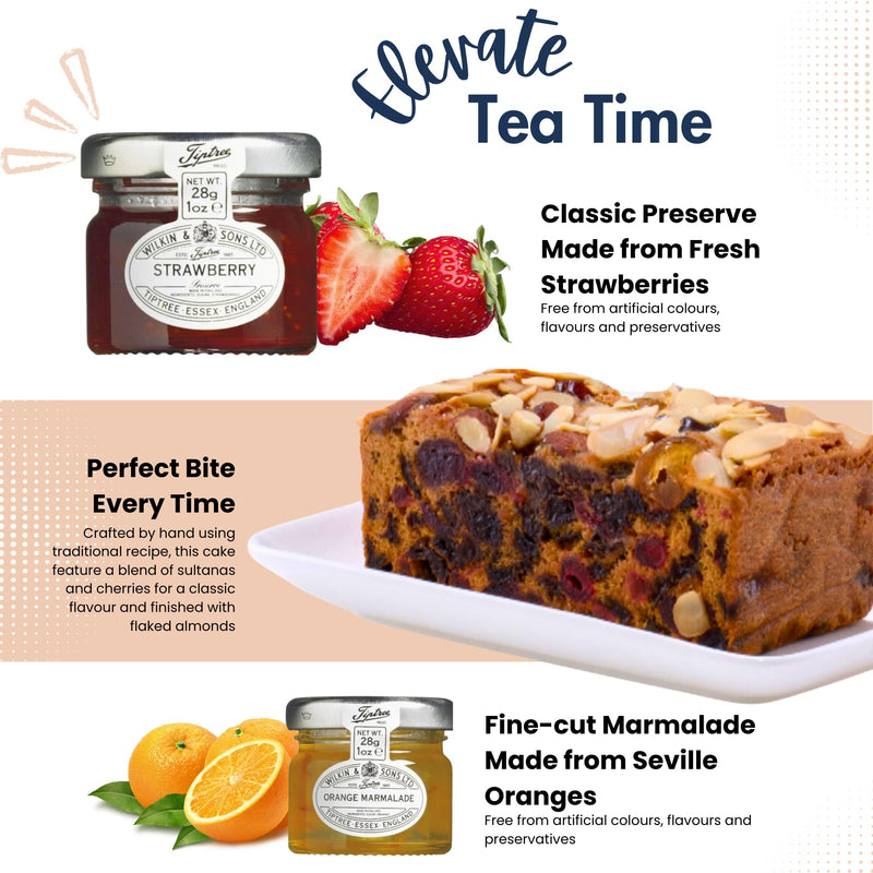 Hattie's Gifts Birthday Hamper with Afternoon Tea, Fruit Cake, Jams, and Biscuits Gift Set - Birthday Gifts for Women or Presents for Men - Tea Gift Set Hampers & Gourmet Gifts - Gift Guide