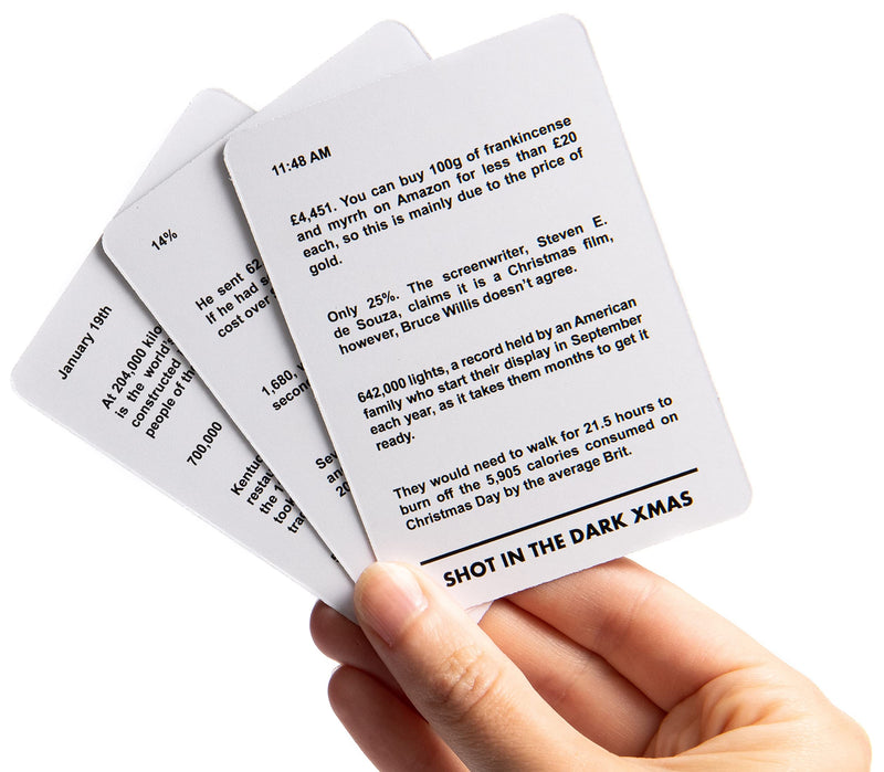 Shot in the Dark: Christmas Quiz Edition | 2+ players | Adults & Kids | Ideal Christmas Stocking Filler Gift - Gift Guide