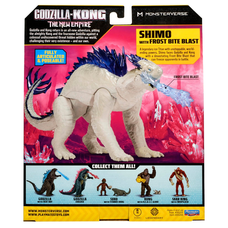 MonsterVerse Godzilla x Kong: The New Empire, 6-Inch Shimo Action Figure Toy, Iconic Collectable Movie Character, Includes Realistic Frost Bite Blast Feature, Toy Suitable for Ages 4 Years+