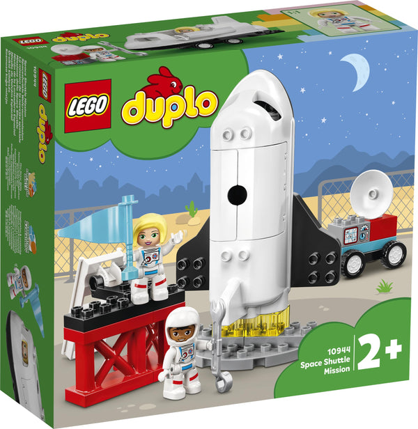 LEGO 10944 DUPLO Town Space Shuttle Mission Rocket Toy, Set Preschool Toddlers Age 2-4 Years Old With Astronaut Figures