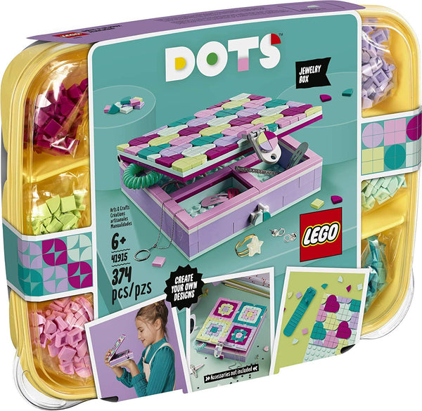 LEGO DOTS Jewelry Box 41915 Craft Decorations Art Kit, for Kids Who are Into Cool Arts and Crafts, A Great Entrance into Unique Arts and Crafts Toys for Kids, New 2020 (374 Pieces)