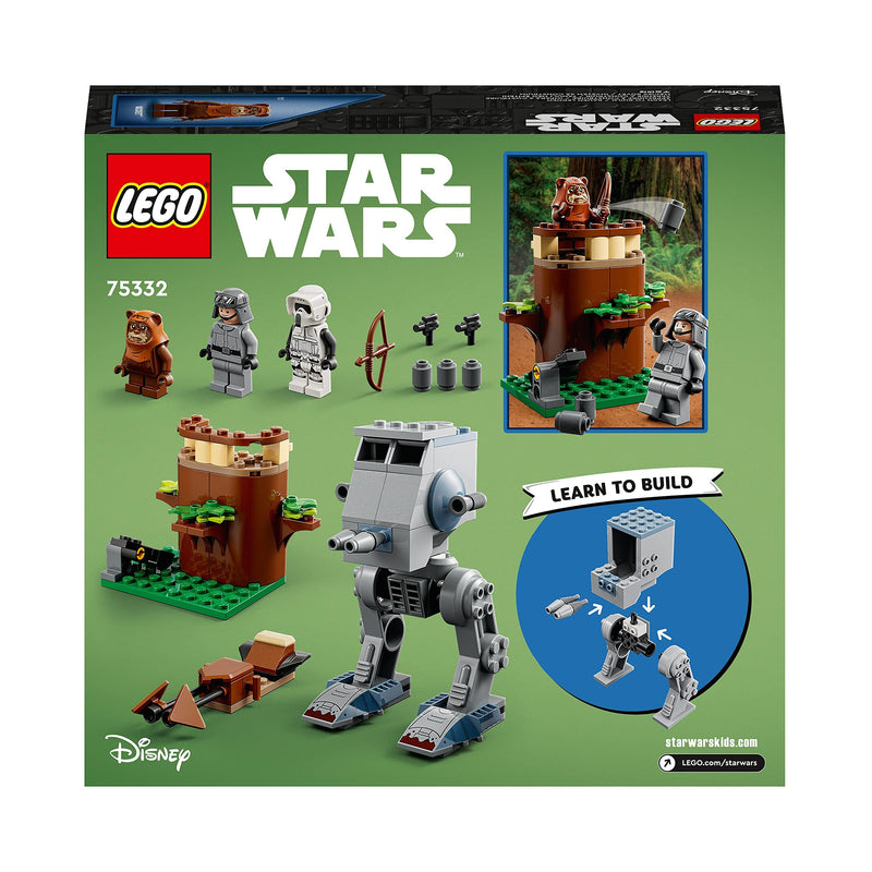 LEGO Star Wars AT-ST 75332 Building Kit; Fun Starter Set for Kids Aged 4 and Over, Featuring an Easy-to-Build Toy Vehicle and Wicket, a Scout Trooper and an AT-ST Driver Characters (87 Pieces)