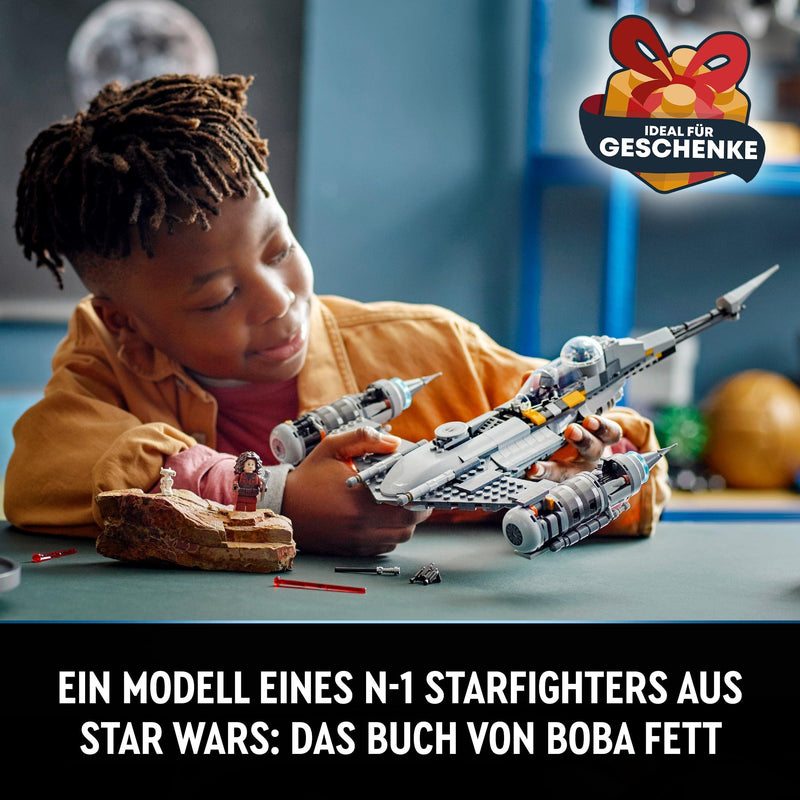 LEGO Star Wars The Mandalorian's N-1 Starfighter Building Toy, The Book of Boba Fett, Gift idea for Kids, Boys & Girls Age 9 Plus with Baby Yoda and Droid Figures 75325