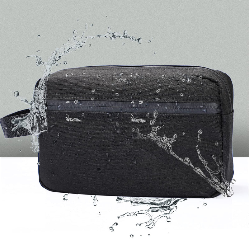 Toiletry Bag for Men, Etercycle Portable Travel Wash Bag, Waterproof Toiletries Cosmetic Organizer Bag, Gym Shaving Shower Bathroom Bag, Dopp Kit Make Up Bag with Handle (Black) - Gift Guide