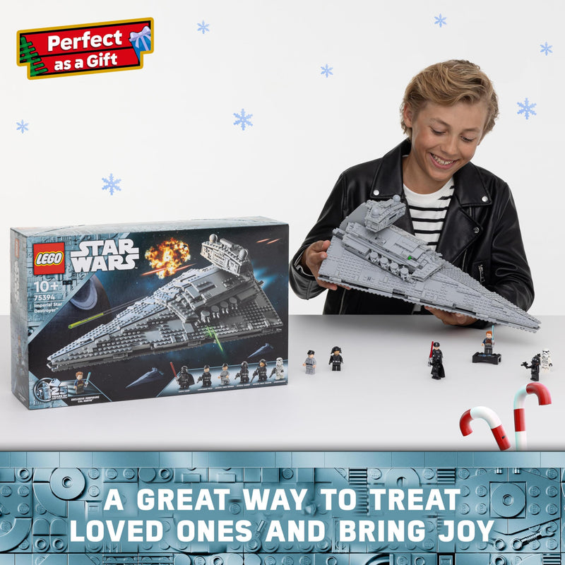 LEGO Star Wars Imperial Star Destroyer Starship Building Toy, Collectible A New Hope Set Includes a Darth Vader Character Minifigure, Birthday Gift for 10 Plus Year Old Kids, Boys & Girls 75394