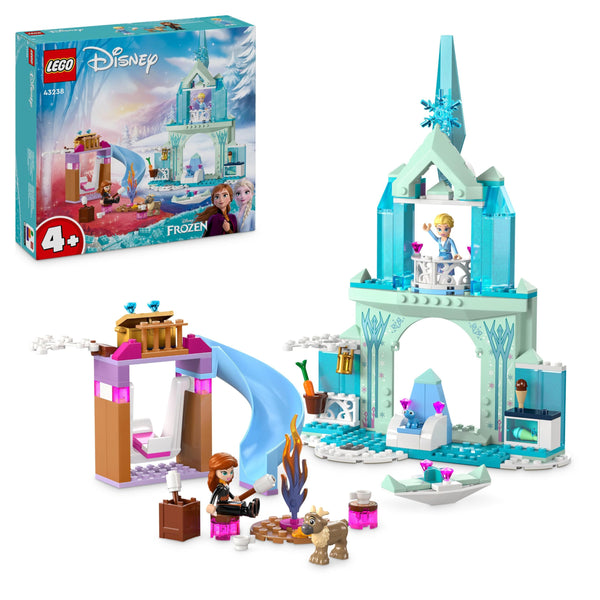 LEGO ǀ Disney Princess Elsa’s Frozen Castle Buildable Toy for 4 Plus Year Old Girls and Boys, Includes Princess Elsa and Anna Mini-Doll Figures and 2 Animal Toys, Fun Birthday Gift 43238