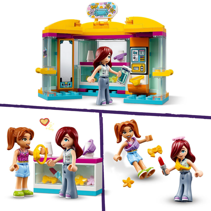 LEGO Friends Tiny Accessories Shop, Building Toy for 6 Plus Year Old Girls, Boys & Kids, Mini-Dolls Playset with Characters Paisley and Candi, Small Birthday Gift Idea 42608