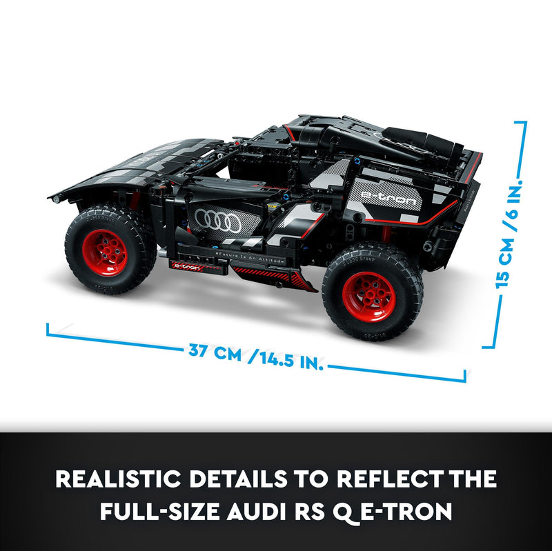 LEGO Technic Audi RS Q e-tron Remote Control Rally Car Toy, Dakar Rally Off-Road Car Model Set, App-Controlled RC with CONTROL+, Gift Idea for Boys, Girls and Fans Aged 10 Plus to Build 42160