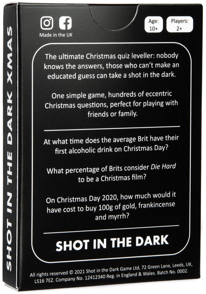 Shot in the Dark: Christmas Quiz Edition | 2+ players | Adults & Kids | Ideal Christmas Stocking Filler Gift - Gift Guide