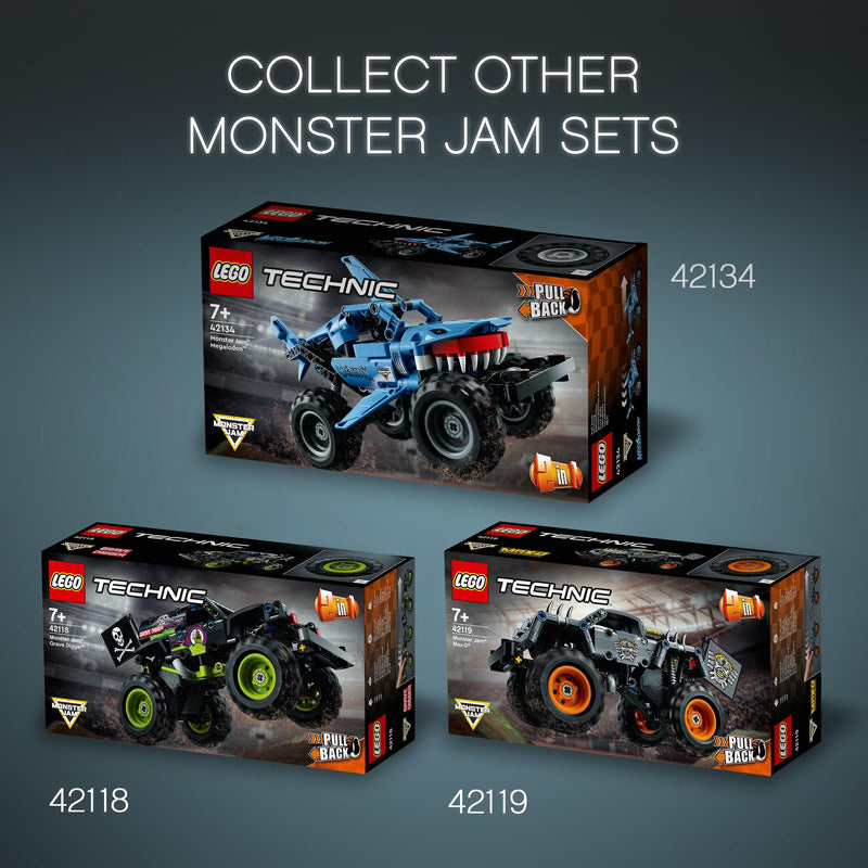 LEGO Technic Monster Jam El Toro Loco 42135 Model Building Kit; A 2-in-1 Pull-Back Toy for Kids Who Love Monster Trucks; Makes A Great Birthday Gift for Monster Truck Fans; For Ages 7+ (247 Pieces)