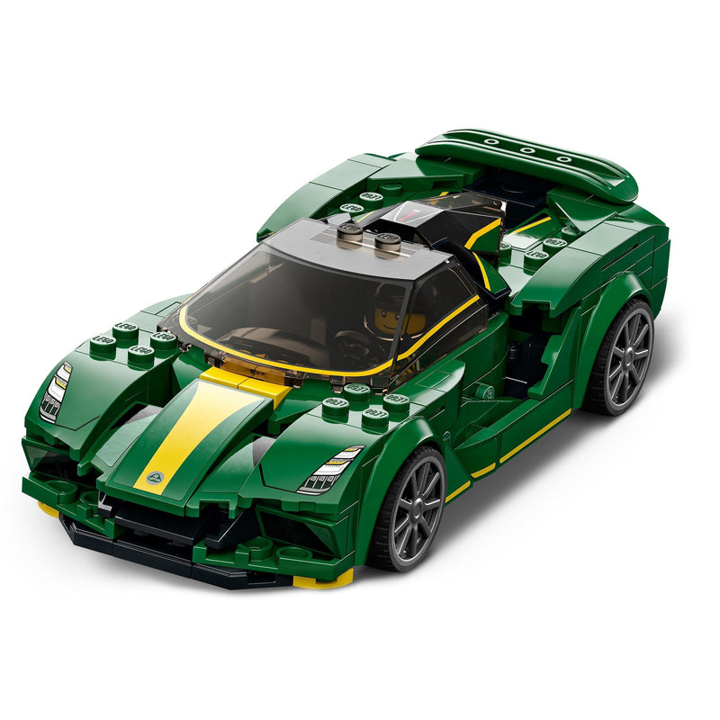 LEGO 76907 Speed Champions Lotus Evija Voiture de Course, Jouet Réduit Avec Minifigure de Pilote de Course, Jouet Pour Enfants