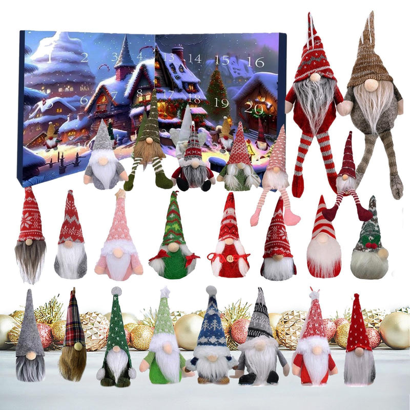 Christmas Gnome Advent Calendar 2024 | 24 Pieces Gnome Decor Christmas Gonks Advent Calendar | 24 Days Countdown To Christmas Ornament Dwarf Doll Collectible Toy Figures Present for Kids - Gift Guide