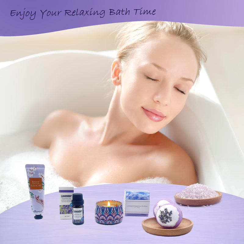 Bath Set Pamper Gifts For Women, Birthday Gifts For Her, Lavender Skin Care Gifts Ideas For Mum, Best Friend, Sister, Relaxation SPA Ladies Self Care Hampers, Female Anniversary Birthday Presents - Gift Guide