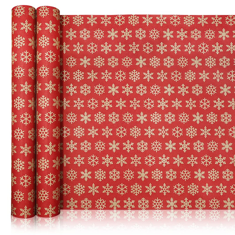 DOJoykey Christmas Wrapping Paper, 16M x 43cm Large Roll Package Kraft Paper Recyclable Christmas Thick Gift Wrapping Paper for Xmas Gifts Wrapping Party Decoration - Gift Guide