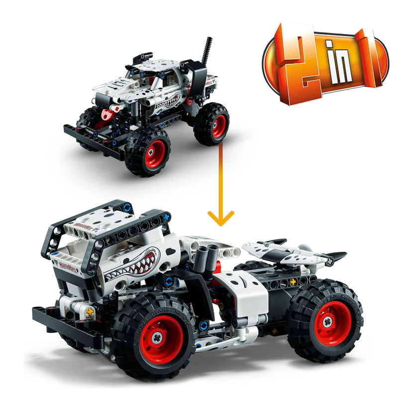 LEGO Action Vehicle Bundle: City Fire Rescue Boat (60373) and Technic Monster Jam Monster Mutt Dalmatian (42150), Includes Floating Toy Boats & Pull-Back Truck, Easter Gift Idea for Boys and Girls