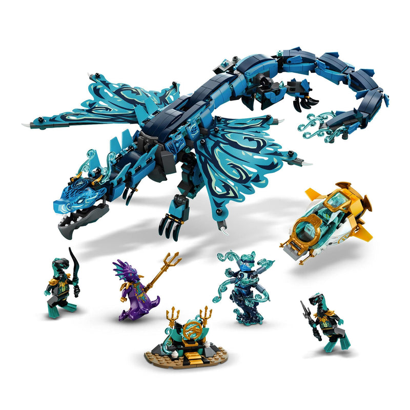 LEGO 71754 NINJAGO Water Dragon Toy, Building Set with 5 Minifigures inc. Nya and Scuba Zane, plus Weapons, Ninja Gifts for 9 Plus Years Old Kids, Boys & Girls