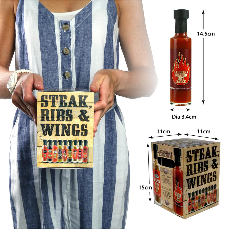 Kimm & Miller BBQ Sauce Gift Set with 9 Authentic Louisiana Steak Sauces, BBQ Rubs, BBQ Marinades & More - Fun BBQ Gifts & Cooking Gifts for Men & Women - Gift Guide