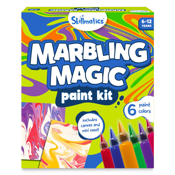 Skillmatics Marbling Magic Paint Kit for Kids, Art & Craft Activity for Girls & Boys, Water Marbling Kit, Craft Kits & Supplies, DIY Creative Activity, Gifts for Ages 6, 7, 8, 9, 10, 11, 12 - Gift Guide