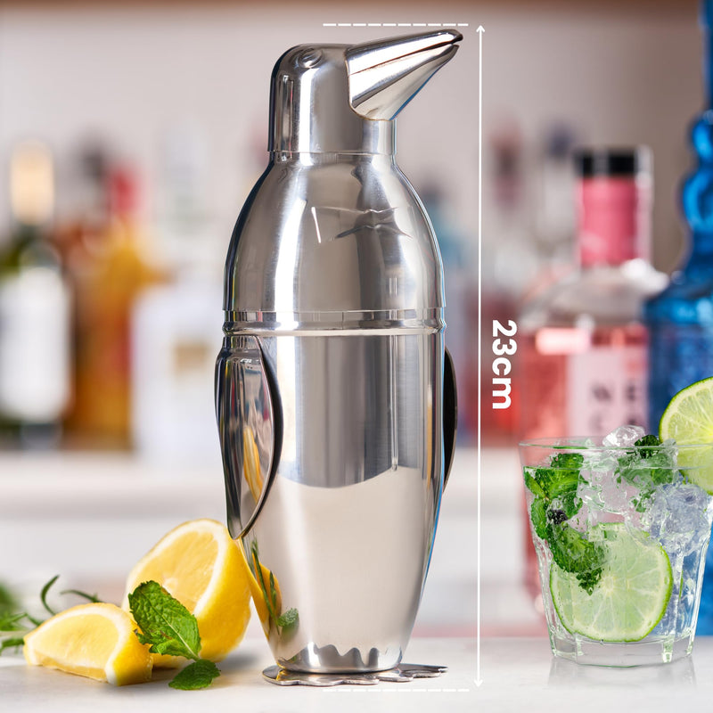 Penguin Cocktail Shaker/Stainless Steel / 550ml / Built-in Strainer