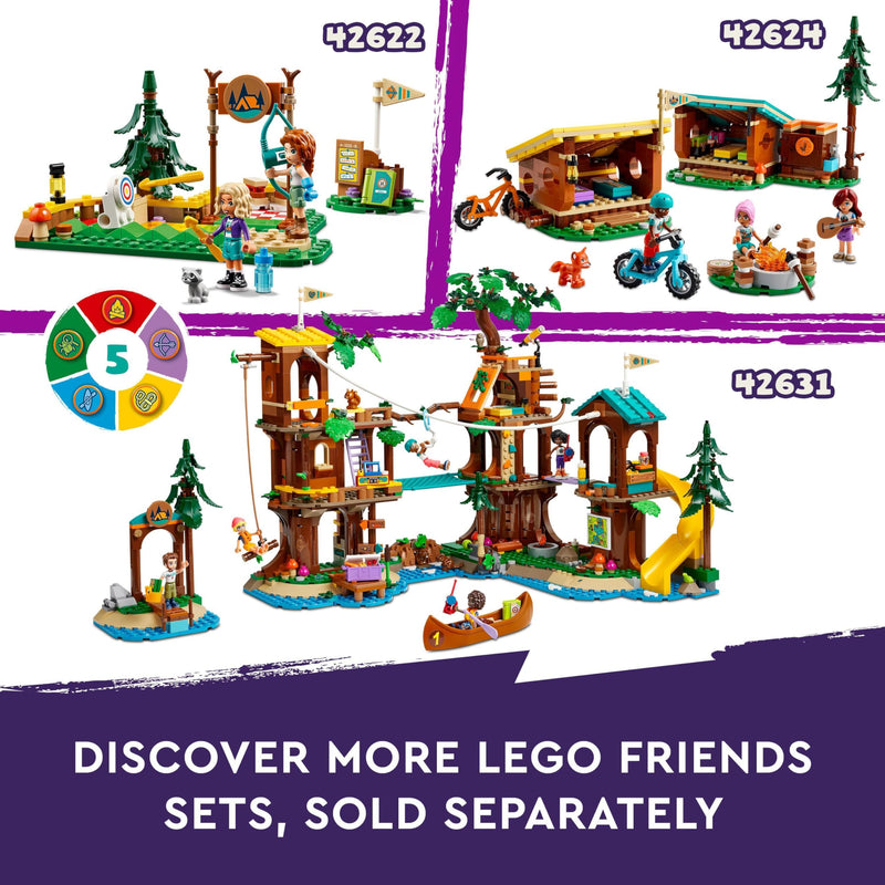 LEGO Friends Adventure Camp Water Sports Building Toy for Kids, Role-Play Gift Idea for 7 Plus Year Old Girls and Boys, with 3 Mini-Doll Characters and a Bear Figure, Educational Set 42626