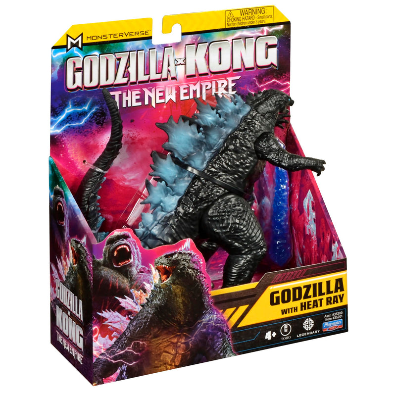 MonsterVerse Godzilla x Kong: The New Empire, 6-Inch Godzilla Original Action Figure Toy, Iconic Collectable Movie Character, Includes Heat Ray Power Feature, Suitable for Ages 4 Years+