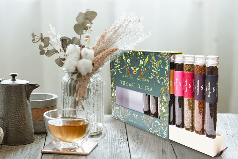 eat.art Art of Tea Selection Box – Tea Gift Set - 8 Speciality Trending Tea Blends – Premium Afternoon Tea Treat for Women And Men – Luxury Gift For Those Feel Good Moments - Gift Guide