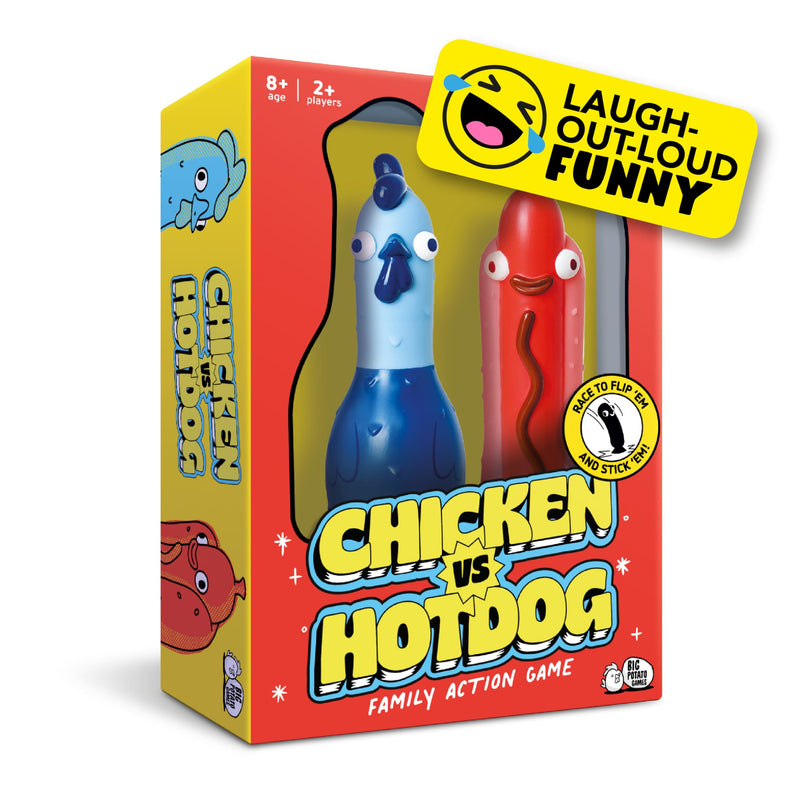 Big Potato Chicken vs Hotdog: The Ultimate Challenge Party Game for Kids, Teens, Adults and Flipping-Fun Families | Best Christmas Board Games