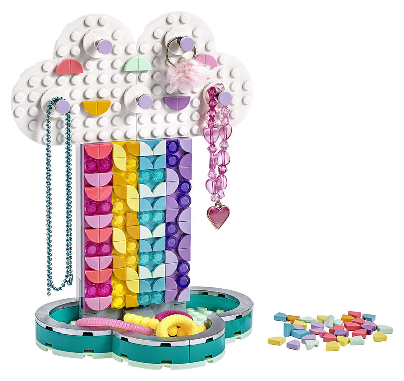 LEGO DOTS Rainbow Jewelry Stand 41905 DIY Craft Decorations Kit, A Fun Toy for Kids who Like Creating Arts and Crafts Bedroom Decor Accessories, New 2020 (213 Pieces)