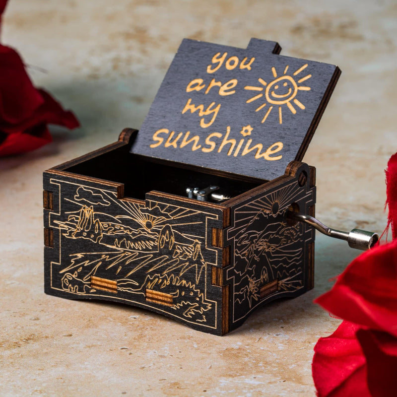 ZUGATI You Are My Sunshine Music Box Love Gift For Him/Her, Love Quotes Gifts For Her, Mum Gifts For Daughter, Valentines Day Gift To Wife, Husband, Father or Grandparent Present Valentines Gifts