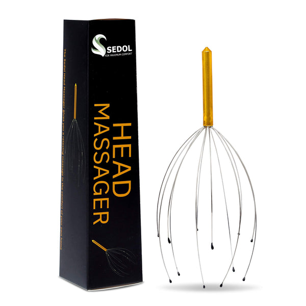 SEDOL Head Massager - Portable Stress Relief Head Scratcher Massager with 12 Fingers Scalp Massager - Manual Head Massage Tool - Head Massager Scalp for Hair Growth Stimulation and Deep Relaxation - Gift Guide