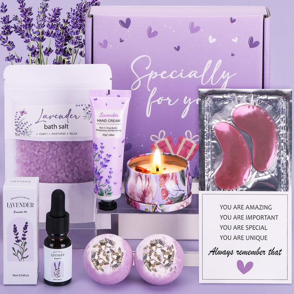 Birthday Gifts For Women, Lavender Pamper Gifts For Her, Ideas Gifts For Mum Wife Friend Sister, Relaxation Spa Ladies Gifts Care Package for Her, Anniversary Valentines Gifts for Her Friendship Gifts - Gift Guide