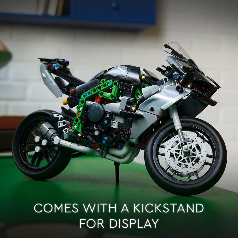 LEGO Technic Kawasaki Ninja H2R Motorcycle Toy, Vehicle Gift for 10 Plus Year Old Kids, Boys & Girls, Collectible Motorbike Building Set, Scale Model Kit for Independent Play 42170