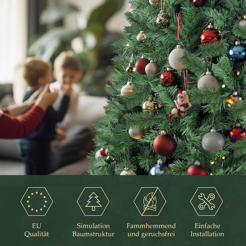 SALCAR 6ft Christmas Tree, Artificial Christmas Tree With Metal Stand, Spruce Pine Tree 180cm Xmas Tree, 6 ft Quick Setup Tree, Christmas Decoration - Gift Guide