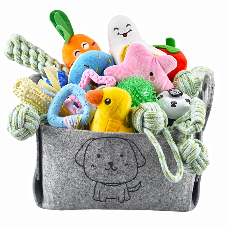Ousiya 24 PACK Puppy Toys Set, Small Dog Toys Puppy Teething Toys with A Storage Box, Puppy Rope Toy Puppy Chew Toy Dog Toys for Small and Medium Dogs Playing and Training - Gift Guide