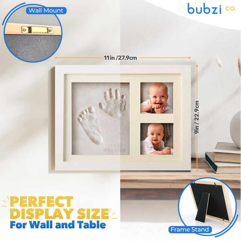 Baby Handprint Footprint Makers Kit Keepsake Photo Framed Pictures for Newborn Boys & Girls, Baby Gifts, Personalized Baby Milestone Gift, Memory Art Picture Frames for Baby Registry Nursery Decor - Gift Guide