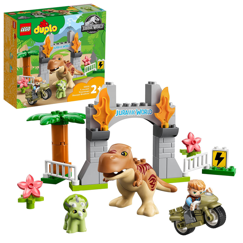 LEGO 10939 DUPLO Jurassic World T. rex and Triceratops Dinosaur Breakout
