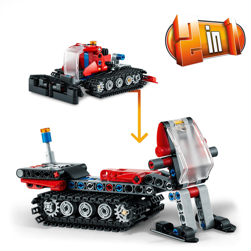 LEGO Technic Snow Groomer to Snowmobile 2in1 Vehicle Model Set, Engineering Toys, Winter Construction Toy for Boys and Girls 7+ Years Old, Birthday Gift Idea 42148