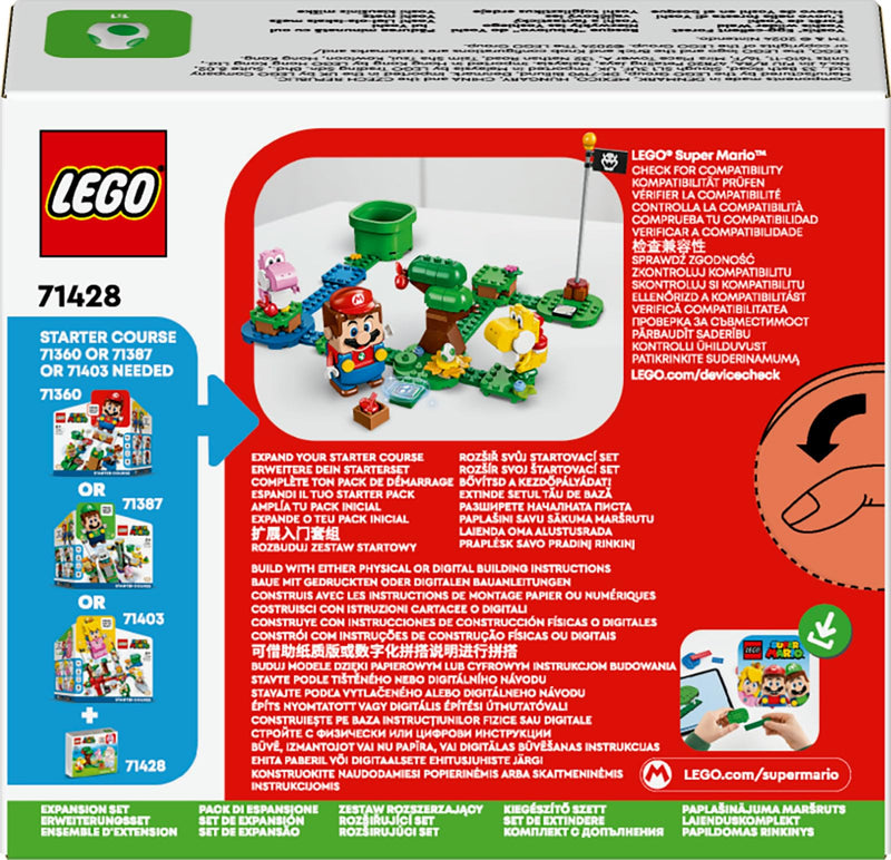LEGO Super Mario Yoshis’ Egg-cellent Forest Expansion Set, Collectible Role-Play Toy for 6 Plus Year Old Boys, Girls & Kids with 2 Brick-Built Yoshi Character figures, Small Gifts for Gamers 71428