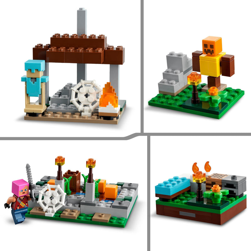 LEGO 21190 Minecraft The Abandoned Village Construction Set With Zombie Hunter Campsite, Workshop, House and Farm Toy, Plus Villager and Cat Figures, Creative Gifts for Kids, Boys & Girls