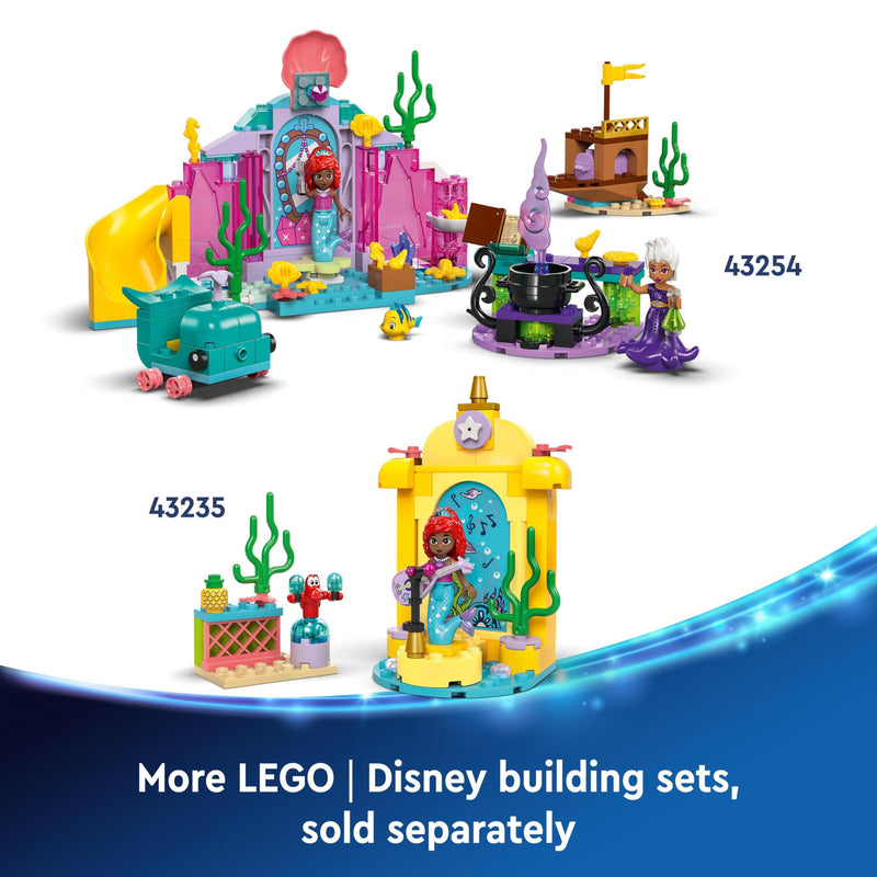 LEGO ǀ Disney Princess Ariel’s Crystal Cavern Buildable Toy Playset for Kids, Little Mermaid Mini-Doll, Fish Figure and Treasure Chest, Gift Made for 4 Plus Year Old Girls & Boys 43254