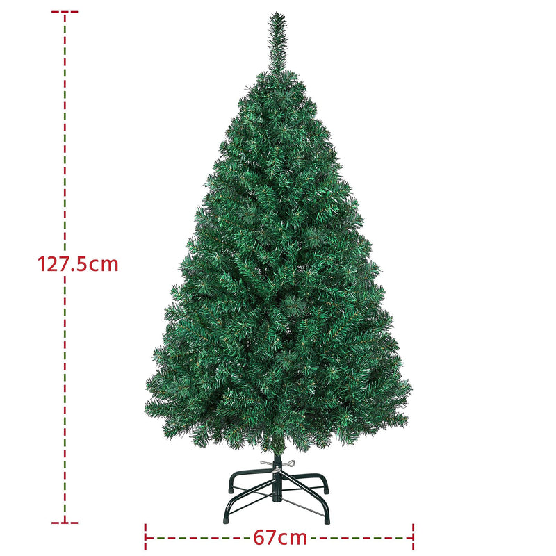 Yaheetech 4ft Artificial Christmas Tree Hinged Spruce Xmas Decorative Tree Holiday Decorations with Foldable Stand Green - Gift Guide