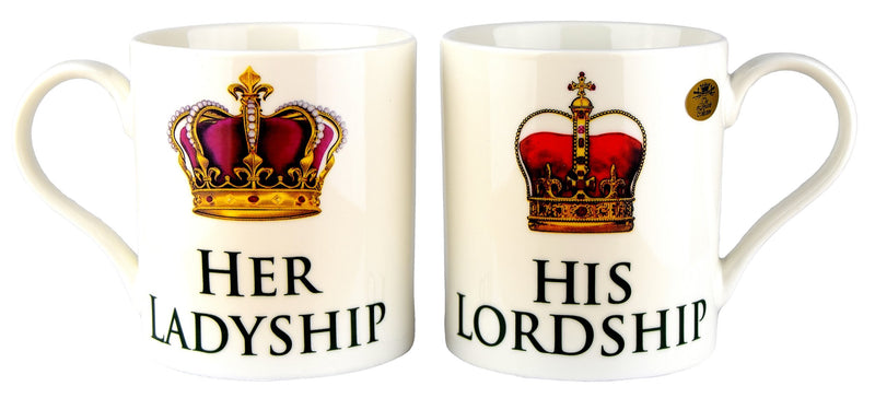 The Leonardo Collection His Lordship & Her Ladyship Fine China Set of 2 Mugs in Individual Gift Boxes - Gift Guide