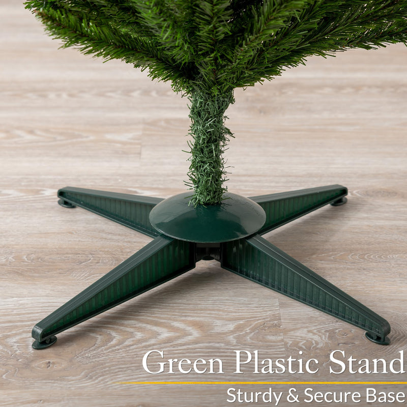 CHRISTOW Pencil Christmas Tree 6ft, Artificial Slim Narrow Green Spruce, Luxury Indoor Home Xmas Decoration, Natural Looking PE & PVC Needles, Easy Assembly with Stand (tree skirt not included) - Gift Guide