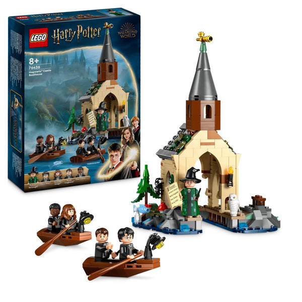 LEGO Harry Potter Hogwarts Castle Boathouse Set with 2 Boat Toys for 8 Plus Year Old Kids, Girls & Boys, Includes 5 Character Minifigures and Hedwig the Owl Figure, Wizarding World Gift Idea 76426