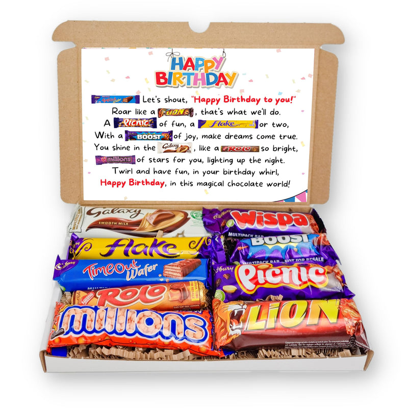 Chocolate Hamper | Happy Birthday Gift for All Ages | Chocolate Box Selection | Birthday Gift for Him & Her| Letterbox Gift Hamper | Sweets Gift Box | Memorable Birthday Chocolate Treat - Gift Guide