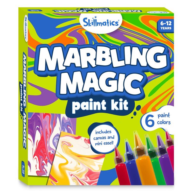 Skillmatics Marbling Magic Paint Kit for Kids, Art & Craft Activity for Girls & Boys, Water Marbling Kit, Craft Kits & Supplies, DIY Creative Activity, Gifts for Ages 6, 7, 8, 9, 10, 11, 12 - Gift Guide