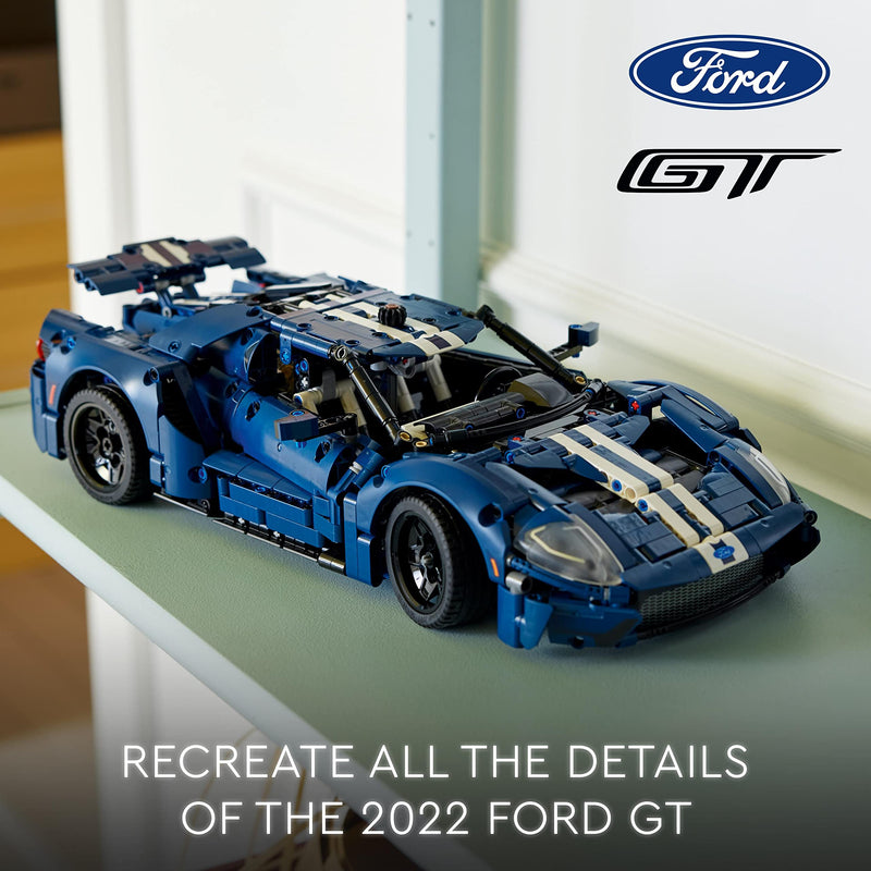 LEGO Technic 2022 Ford GT Car Model Kit for Adults to Build, 1:12 Scale Supercar with Authentic Features, Advanced Building Set, Collectible Gift For Men & Women 42154