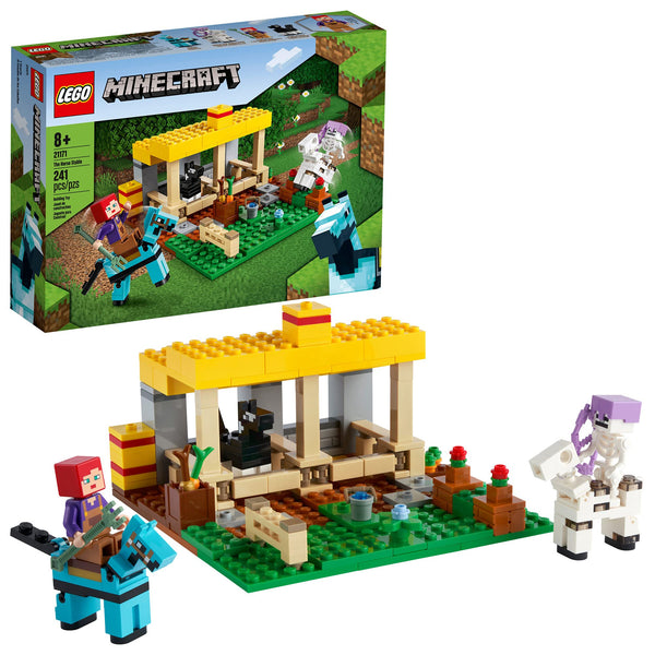 LEGO Minecraft The Horse Stable 21171 Building Kit; Fun Minecraft Farm Toy for Kids, Featuring a Skeleton Horseman; New 2021 (241 Pieces)