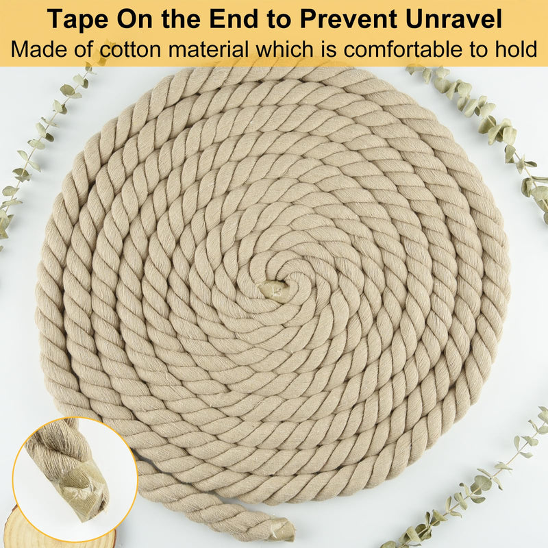 NEBURORA 20FT Tug of War Rope for Kids and Adults Outdoor Games Field Day Family Reunion Summer Outside Yard Backyard Lawn Camping Picnic Carnival Party Games Khaki